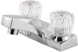 Pfister 143-5002 Pfirst Series Chrome Two Handle Centerset Lavatory Faucet Less Pop-Up