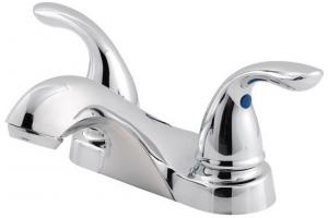 Pfister 143-5100 Pfirst Series Chrome Two Handle Centerset Lavatory Faucet Less Pop-Up