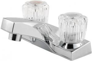 Pfister 143-6002 Pfirst Series Chrome Two Handle Centerset Lavatory Faucet with Pop-Up