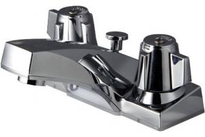 Pfister 143-6005 Pfirst Series Chrome Two Handle Centerset Lavatory Faucet with Pop-Up