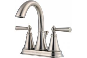 Pfister GT48-GL0K Saxton Brushed Nickel Two Handle Centerset Lavatory Faucet with Pop-Up