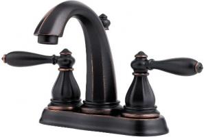 Pfister GT48-RP0Y Portola Tuscan Bronze Two Handle Centerset Lavatory Faucet with Pop-Up