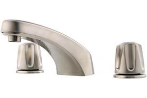 Pfister 1T6-410K Pfirst Series Brushed Nickel Roman Tub Faucet Trim with Handles