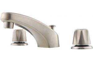 Pfister 149-600K Pfirst Series Brushed Nickel 8-15\" Widespread Bath Faucet less Pop-Up