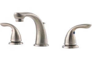 Pfister 149-610K Pfirst Series Brushed Nickel 8-15\" Widespread Bath Faucet less Pop-Up