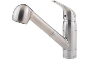 Pfister 133-10SS Pfirst Series Stainless Steel Single Handle Pull-Out Kitchen Faucet