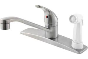 Pfister 134-344S Pfirst Series Stainless Steel Single Handle Pull-Out Kitchen Faucet