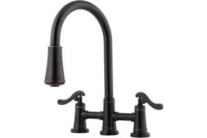 Pfister T531-YPY Ashfield Tuscan Bronze Two Handle Pull-Out Kitchen Faucet