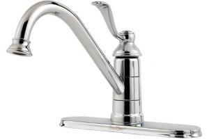 Pfister T34-1PC0 Portland Chrome Single Handle Kitchen Faucet