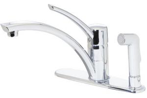 Pfister T34-3NCC Parisa Chrome Single Handle Kitchen Faucet with Spray