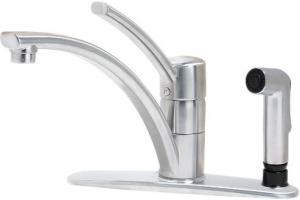 Pfister T34-3NSS Parisa Stainless Steel Single Handle Kitchen Faucet with Spray