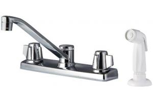 Pfister 135-5000 Pfirst Series Chrome Two Handle Kitchen Faucet with Spray