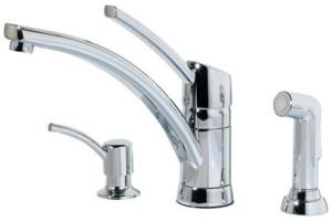 Pfister T39-PNCC Parisa Polished Chrome Lever Handle Kitchen Faucet with Soap Dispenser