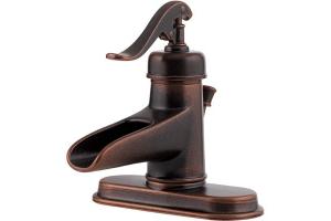 Pfister T42-YP0U Ashfield Rustic Bronze Single Lever Bath Faucet with Pop-Up