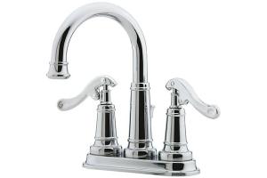 Pfister T43-YP0C Ashfield Polished Chrome 4\" Centerset Bath Faucet with Pop-Up