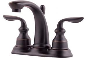 Pfister T48-CB0Y Avalon Tuscan Bronze 4\" Centerset Bath Faucet with Pop-Up & Handles
