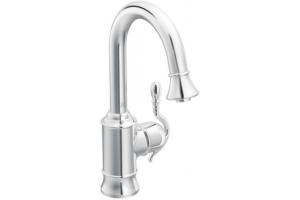 ShowHouse by Moen Woodmere CAS6208C Chrome Single-Handle High Arc Pulldown Kitchen Faucet