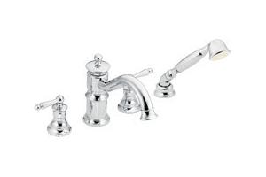 ShowHouse by Moen Waterhill S213 Chrome Roman Tub Faucet with Hand Shower & Lever Handles