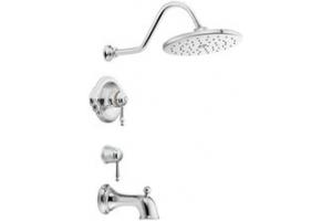 ShowHouse by Moen Waterhill S3116 Chrome ExactTemp Tub & Shower with Lever Handles