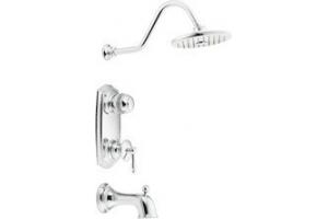 ShowHouse by Moen Waterhill S318 Chrome ExactTemp Thermostatic Pressure Balance Tub & Shower with Knob & Lev