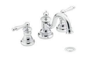 ShowHouse by Moen Waterhill S418 Chrome 8-16\" Widespread Faucet with Pop-Up & Lever Handles