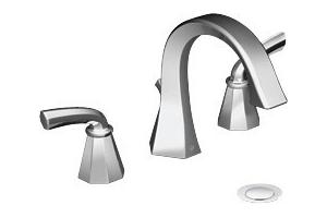 ShowHouse by Moen Felicity S448 Chrome 8-16\" Widespread Faucet with Pop-Up & Lever Handles