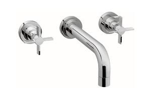 ShowHouse by Moen Solace S4712 Chrome Wall Mount Vessel with Cross Handles