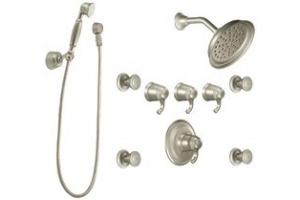 ShowHouse by Moen Savvy S596BN Brushed Nickel ExactTemp 3/4\" Vertical Spa Set