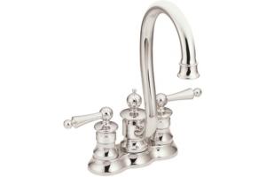 ShowHouse by Moen Waterhill S612NL Brushed Nickel Two Lever Handle Prep Bar Faucet