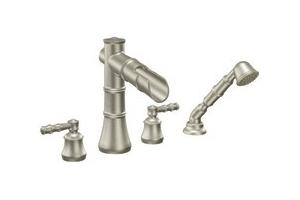 ShowHouse by Moen Bamboo S8813BN Brushed Nickel Roman Tub Faucet with Hand Shower & Lever Handles