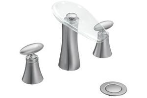 ShowHouse by Moen Vivid S888 Chrome 8-16\" Widespread Faucet with Knob Handles & Pop-Up