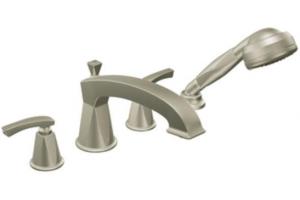 ShowHouse by Moen Divine TS254BN Brushed Nickel Roman Tub Faucet with Hand Shower & Lever Handles