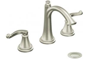 ShowHouse by Moen Savvy TS498BN Brushed Nickel 8-16\" Widespread Faucet with Pop-Up & Lever Handles