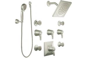 ShowHouse by Moen Divine TS556HN Hammered Nickel ExactTemp 3/4\" Vertical Spa Set