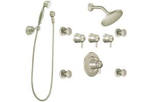 ShowHouse by Moen Solace TS576BN Brushed Nickel ExactTemp 3/4\" Vertical Spa Set