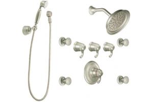 ShowHouse by Moen Savvy TS596BN Brushed Nickel ExactTemp 3/4\" Vertical Spa Set