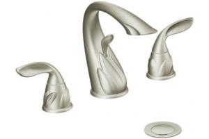ShowHouse by Moen Organic TS887BN Brushed Nickel 8-16\" Widespread Faucet with Lever Handles & Pop-Up