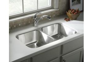 Sterling 11444 McAllister Stainless Steel Self-Rimming Double-Basin Kitchen Sink